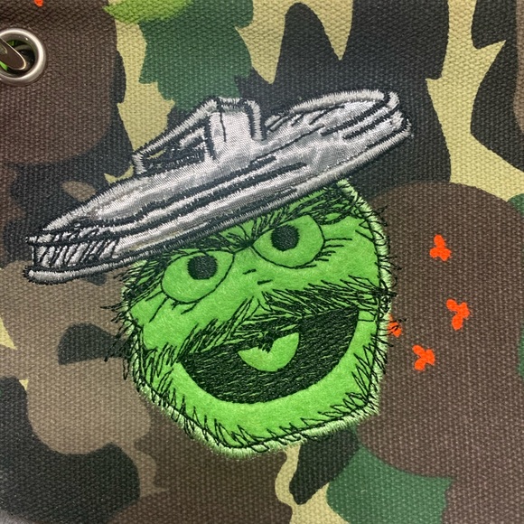 Sesame Street Handbags - Oscar the grouch camo style wristlet NWOT HTF